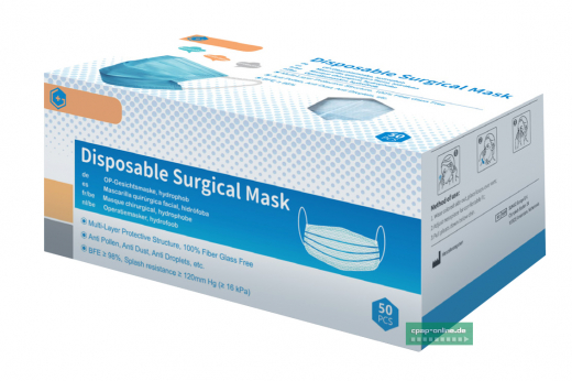 Gesichtsmaske EN 14683 Typ iiR 3 lagig- 50 Stck