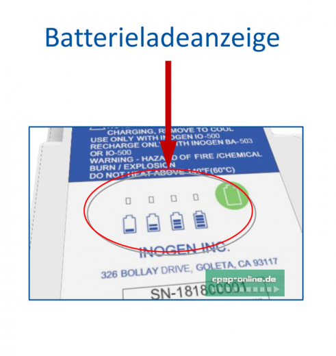 INOGEN - Rove G6 - 8 oder 16 Cell - mobiler, getriggerter (O2) Sauerstoffkonzentrator - Akku